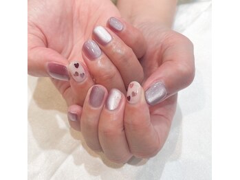 ヘアアンドネイル ミューズ 新浦安店(HAIR&NAIL MUSE)/ハートうるまぐネイル春カラー