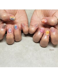 アシンメトリーニュアンスネイル