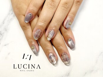 ネイルスタジオ ルキナ(LUCINA)/c-422 マグネットチェックネイル