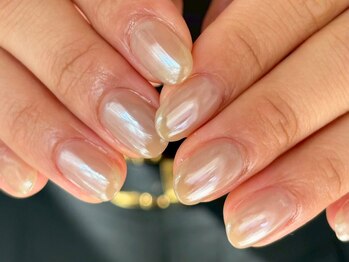 フィロンネイル 武蔵小杉店(filonnail)/ワンカラー×オーロラミラー