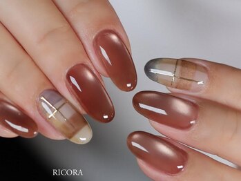 リコラ(RICORA)の写真/肌映えカラーときれいめ定額が選べるサロン★≪¥8980/¥9980/¥11000≫自分だけのオリジナル定額デザインに◎