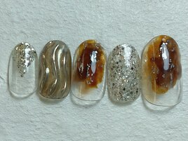 べっ甲　ニュアンス　ミラー