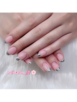 ネイルサロン 優/大人気ガラスフレンチ