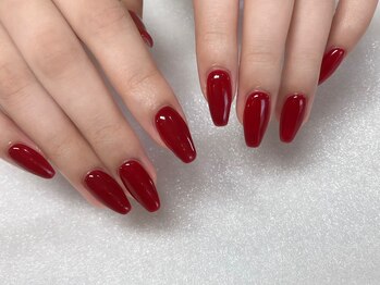 アルティノ ネイル ガーデン(altino nail garden)/ワンカラー×ボルドー