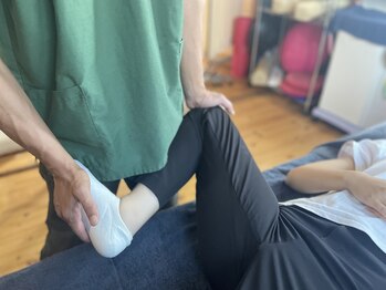 キノイエ/緊張の強い筋に絞って緩めます。