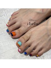 イベル 神戸三宮店(ibelu)/バイカラー　フットネイル