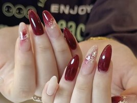 クリスマス/冬ネイル/ツイード