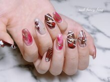 バレンタインネイル