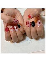 ハヌル(haneul.)/いちご×バレンタインネイル
