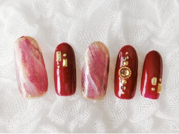 ネイリシャス(NAILICIOUS)/芳醇なワインカラーで大人ネイル