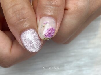 ヴィヴィアン ネイル(Vivian nail)/梅雨　紫陽花　あじさい　