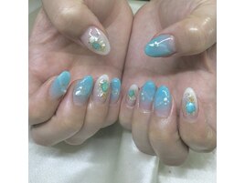 夏！ターコイズブルーネイル♪