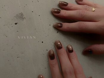 ヴィヴィアン ネイル(Vivian nail)/ニュアンス ブラウン