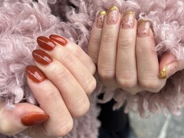 テラコッタカラーネイル