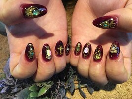 【ジェルネイル】ボルドーネイル