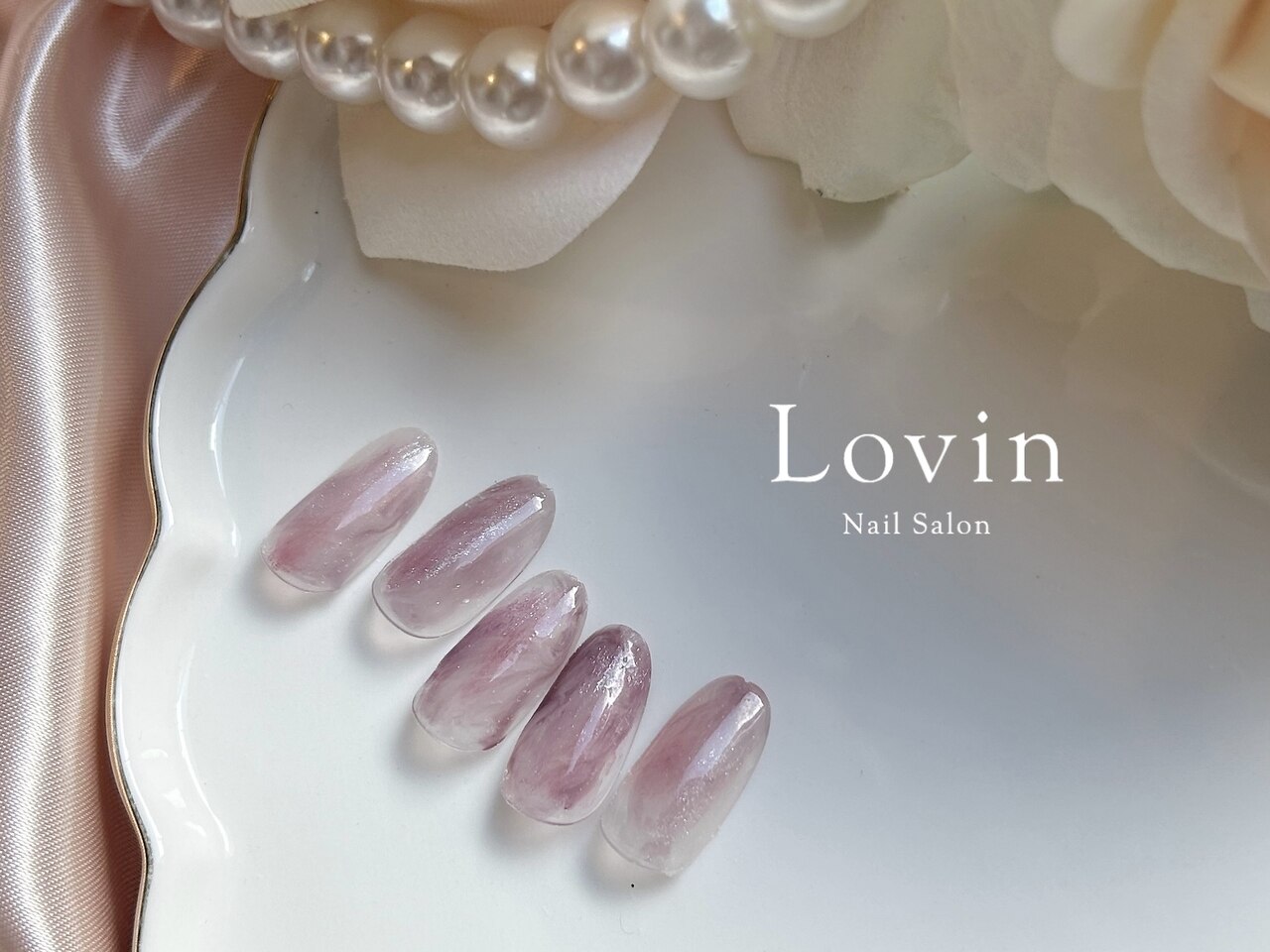 No.345 ネイルチップ 紺 ニュアンス 秋 冬 マグネット ブライダル No