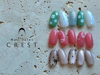 クレスト(CREST)の写真/指先を彩る季節のデザイン!定額メニュー&色変更OKで指先からハッピーに☆