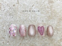 マリーネイルズ 表参道店(MARIE NAILS)/¥6,600 ホログラム ハート 0423