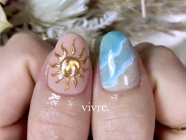 ニュアンス/手書きアート/波