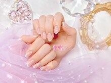 ワンホンネイル 新宿(Rumi Nail)/カラーフレンチ/ベージュカラー