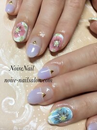 手描きフラワーアート