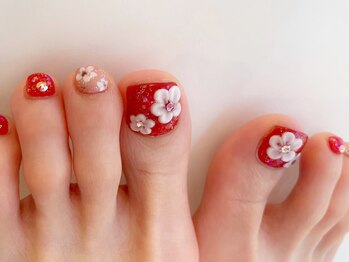 ダリア 大宮店(DAHLIA)/フット☆フラワーネイル