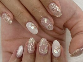 【山崎】キレイめお花ネイル
