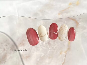 ヴィガー アンド ルックス 白金 目黒(Vigor&Looks)/ハートネイル ホワイト シアー