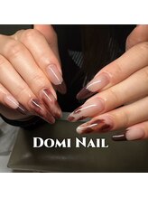 Domi Nail Salon 渋谷店　長さだし/持ち込み/フィルイン/ワンホン/もや×フレンチ＊
