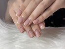 キラッとオフィスリボンネイル　