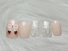 ネイルメゾン 渋谷店(NAIL MAISON)/さくらんぼリボンピンク￥4500