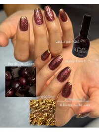 細ラインフレンチ/秋デザイン