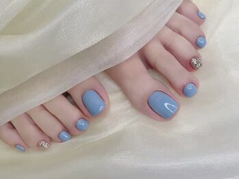 キャンアイドレッシー 天神大名店(Can I Dressy)の写真/サンダルの季節になるまえに、フットネイルで気分をあげよう！シンプルワンカラーもお試し価格でご用意♪