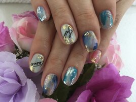 大理石風アート♪