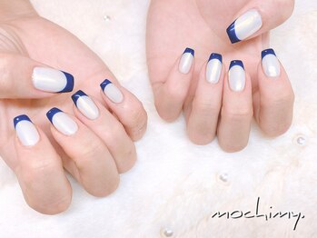 モチミィ(mochimy.)/*オーロラ/ネイビーフレンチ*
