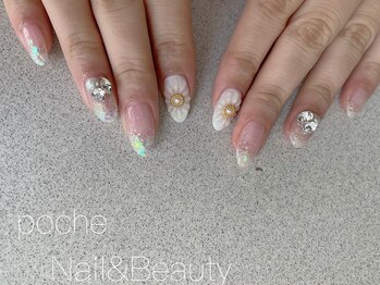 ア―ジュポシェフリル 天神西通り店(age poche Frill)/フラワーネイルネイル