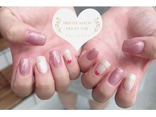 オーシャンネイル(ocean nail)の雰囲気（ピンク系のカラーに、ハートをポイントに♪）