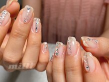 ミリネイルズ(milli nails)/クリア☆立体シルバー