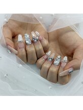 ルボンネイル(lebon nail)/千鳥柄ネイル/ゆずは
