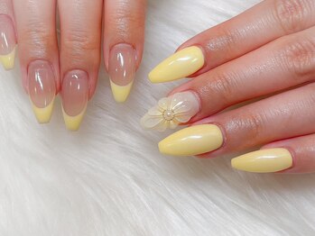 ルアナ(Luana.)/イエローフレンチ×ぷっくりお花