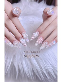 リプルス(Ripples)の写真/GWはロング爪で主役級の可愛さ♪スカルプ特化店で叶える‘’写真映え確実”の圧倒的派手ギャルデザイン！