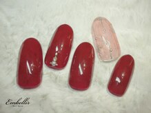 アンベリール 横浜店(Embellir)/（417）雪の結晶ラインネイル