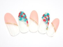 ワンネイル(ONE NAIL)/＃フレンチ＃ピーコック