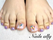 ネイルズアリー 立川店(Nails ally)/クリスマスツリー×押し花×冬