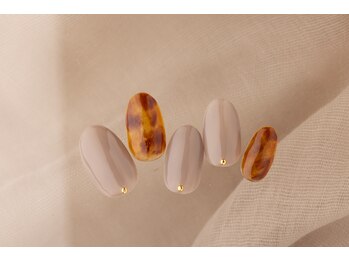 エムスラッシュネイル 本牧店(M SLASH)/べっ甲柄ネイル
