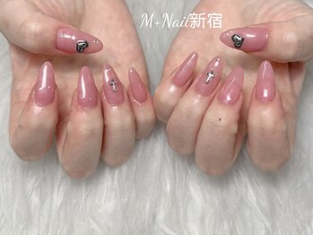 エムプラスネイル 新宿(M+Nail)/【長さ出し】ワンカラー