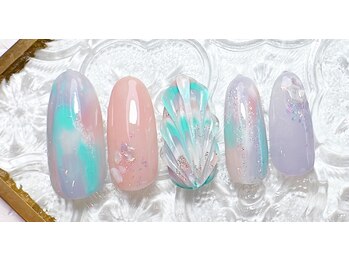 ミルネイル(Mil Nail)/クリア貝殻ネイル　　　No58