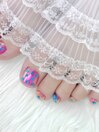 ピンクオーロラネイル☆