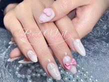 Best Nail 銀座店【ワンホンネイル・スカルプ・パラジェル・上品ジェルネイル】/ハートリボンパーツ付け放題