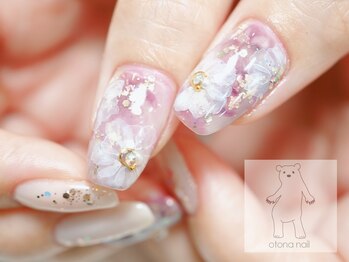 オトナネイル(otona nail)/ニュアンスアネモネネイル